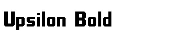 Upsilon Bold font preview