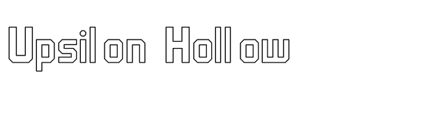 Upsilon Hollow font preview
