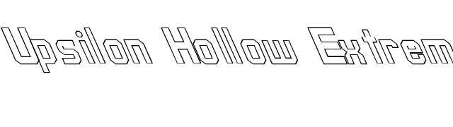 Upsilon Hollow Extreme Lefties font preview