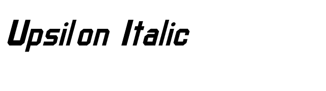 Upsilon Italic font preview
