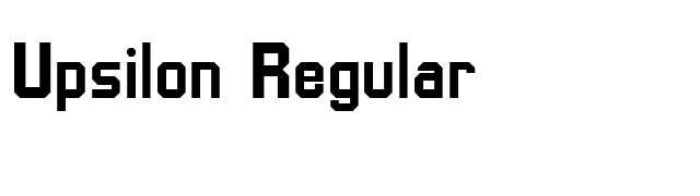 Upsilon Regular font preview
