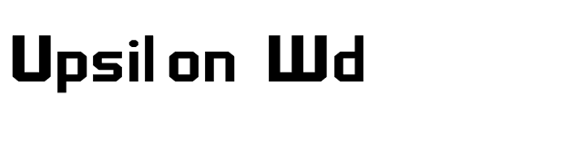 Upsilon Wd font preview
