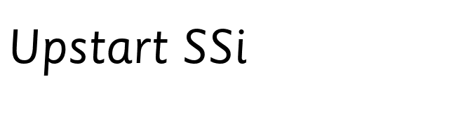 Upstart SSi font preview