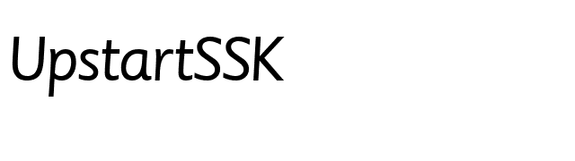 UpstartSSK font preview