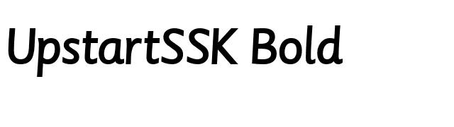 UpstartSSK Bold font preview