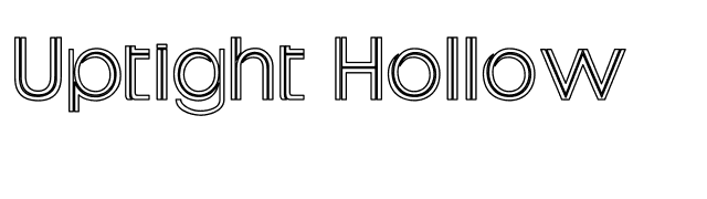 Uptight Hollow font preview