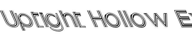 Uptight Hollow Extreme Lefti font preview