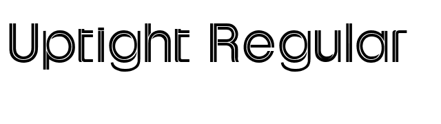 Uptight Regular font preview