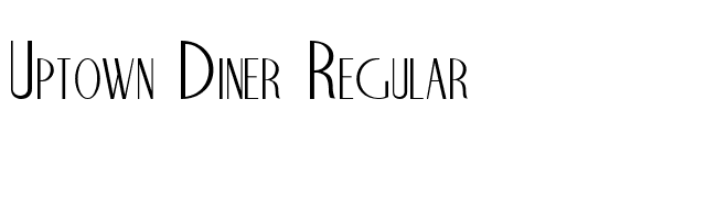 Uptown Diner Regular font preview