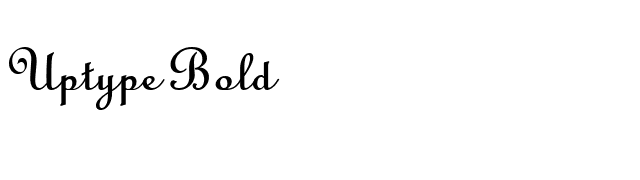 Uptype Bold font preview