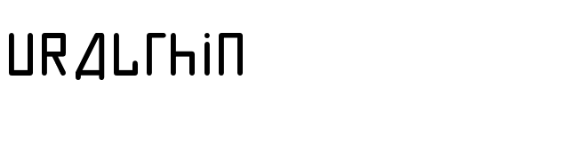 URALthin font preview
