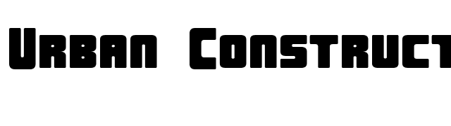 Urban Constructed font preview