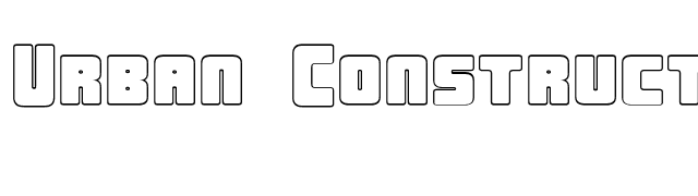Urban Constructed Outline font preview