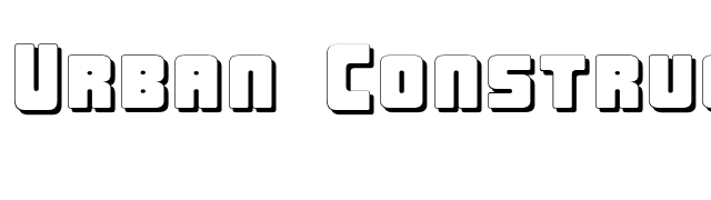 Urban Constructed Shadow font preview