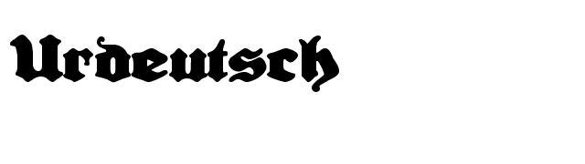 Urdeutsch font preview