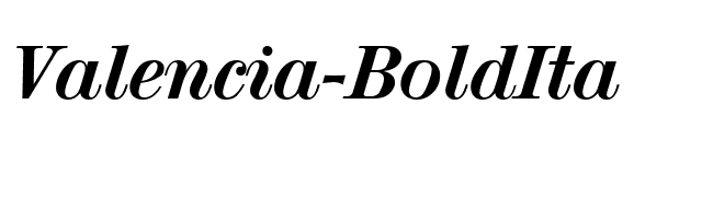 Valencia-BoldIta font preview
