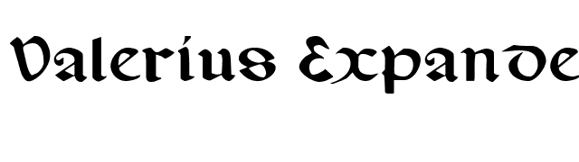 Valerius Expanded font preview