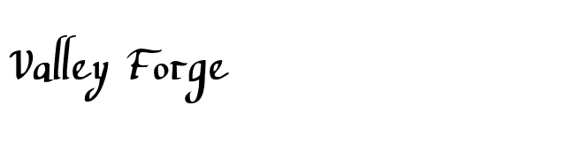 Valley Forge font preview