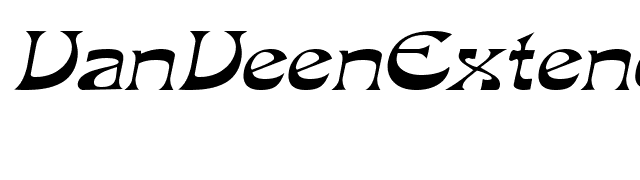 VanVeenExtended Italic font preview