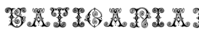 Vaticanian Initials font preview