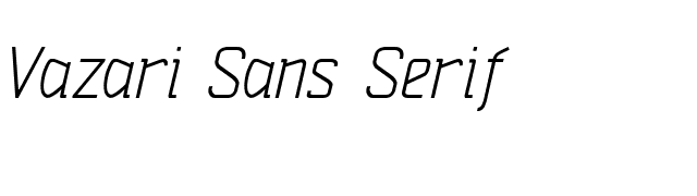 Vazari Sans Serif font preview