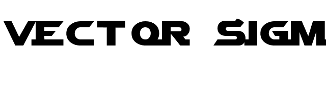 Vector Sigma Normal font preview