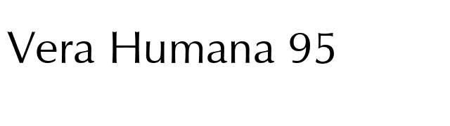 Vera Humana 95 font preview