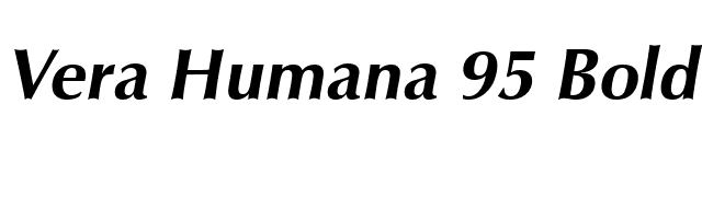 Vera Humana 95 BoldItalic font preview