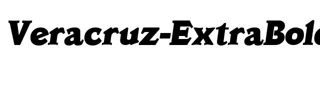 Veracruz-ExtraBoldIta font preview