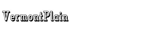 VermontPlain font preview