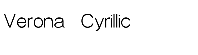 Verona Cyrillic font preview