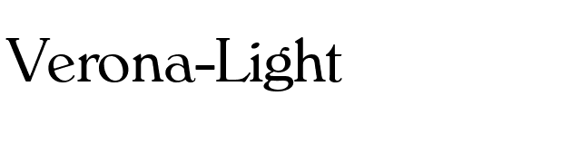 Verona-Light font preview