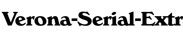 Verona-Serial-ExtraBold-Regular font preview