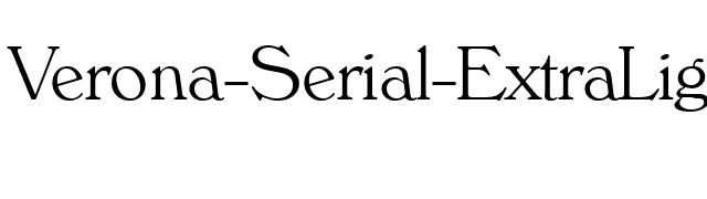 Verona-Serial-ExtraLight font preview