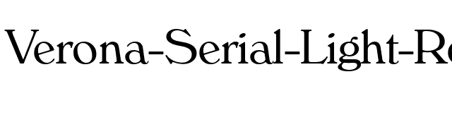 Verona-Serial-Light-Regular font preview