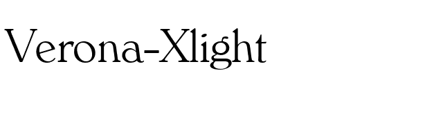 Verona-Xlight font preview