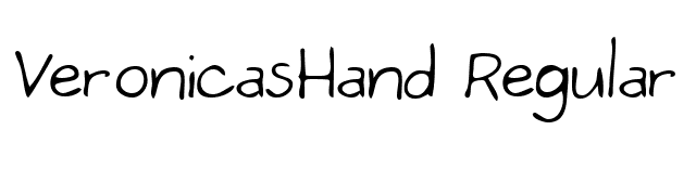 VeronicasHand Regular font preview