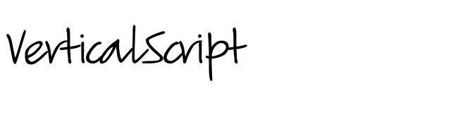 VerticalScript font preview