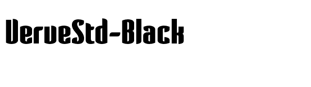 VerveStd-Black font preview