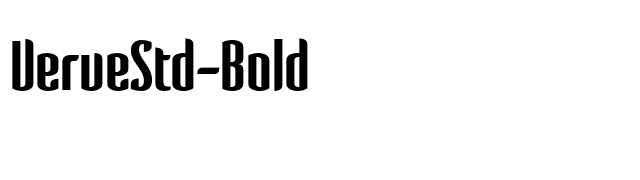 VerveStd-Bold font preview