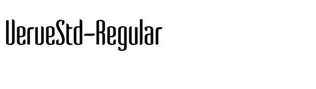 VerveStd-Regular font preview