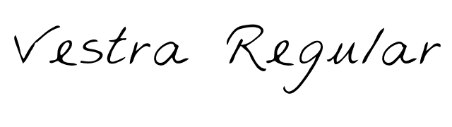 Vestra Regular font preview