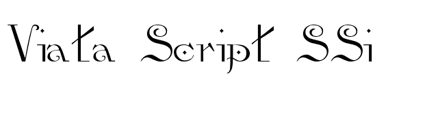 Viata Script SSi font preview
