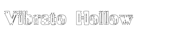 Vibrato Hollow font preview