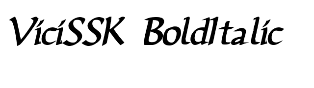 ViciSSK BoldItalic font preview