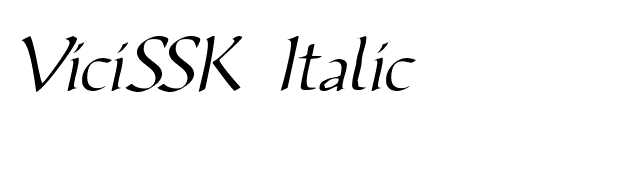 ViciSSK Italic font preview