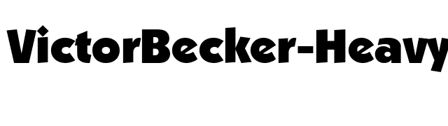 VictorBecker-Heavy font preview