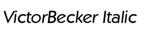 VictorBecker Italic font preview