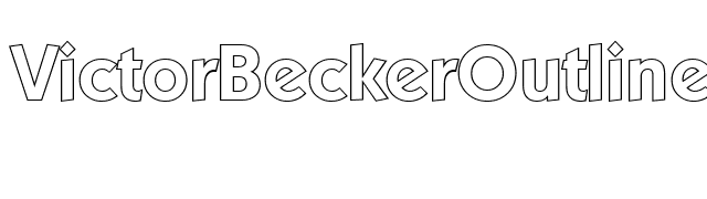 VictorBeckerOutline-Bold font preview