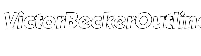 VictorBeckerOutline-ExtraBold-Italic font preview